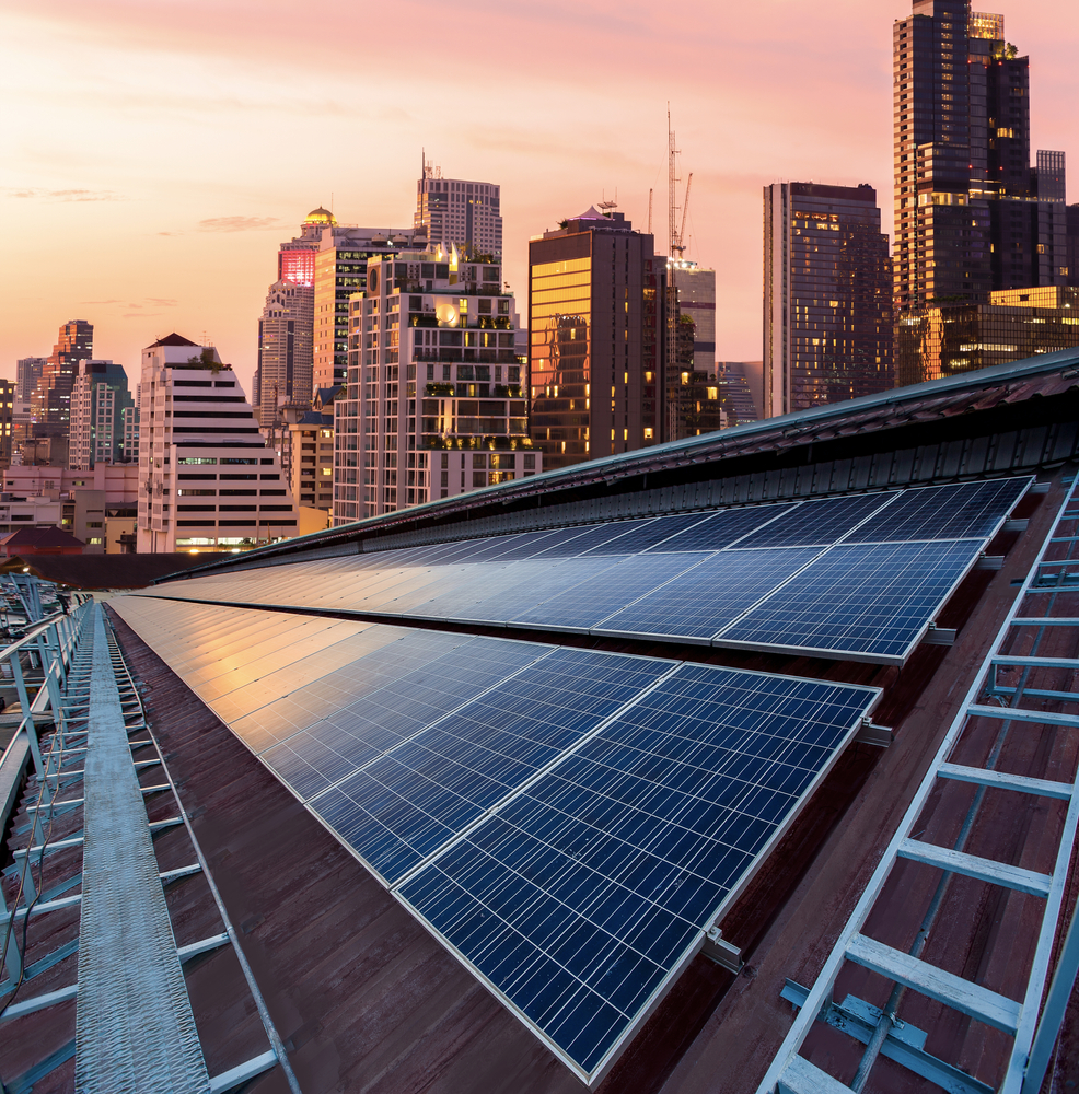 Solar,Panel,Photovoltaic,Installation,On,A,Roof,Of,Factory,,Sunny